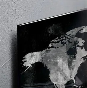 Magnetická skleněná tabule "Artverum®", mapa světa, 91x46cm, SIGEL